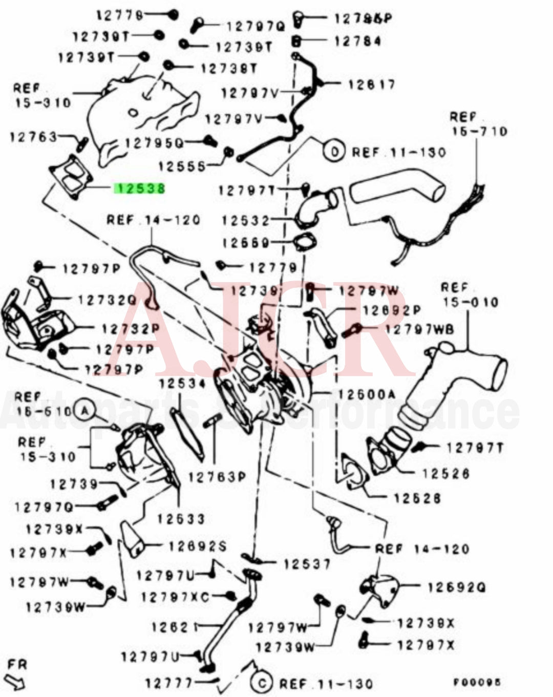 Mitsubishi Manifold To Turbo Gasker Evo 4-9/X