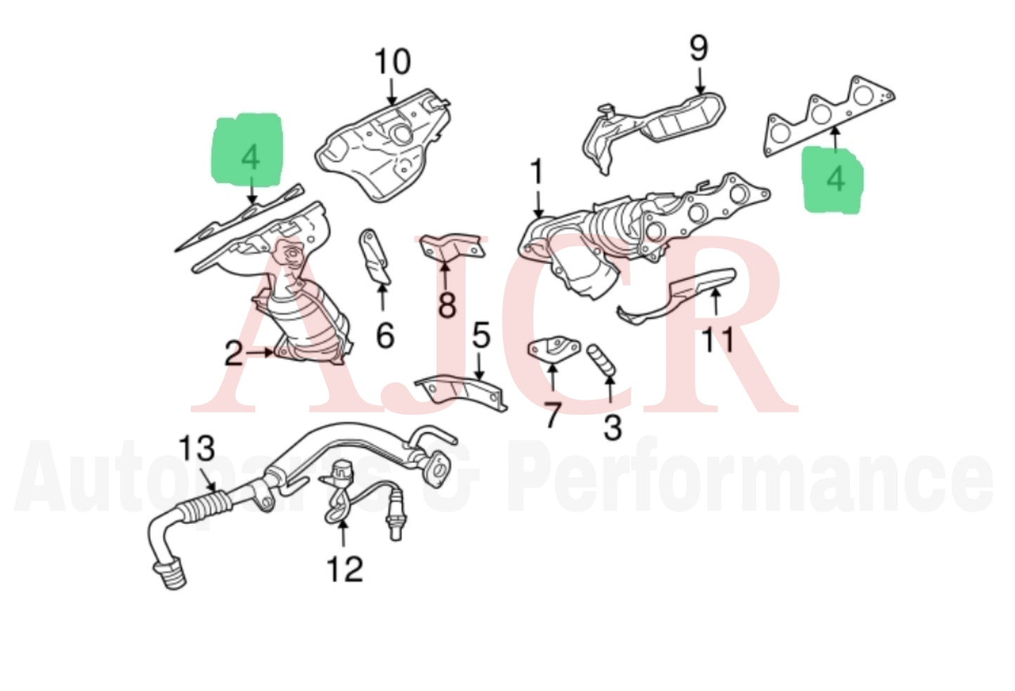 Mitsubishi Exhaust Manifold Gasket 6G75