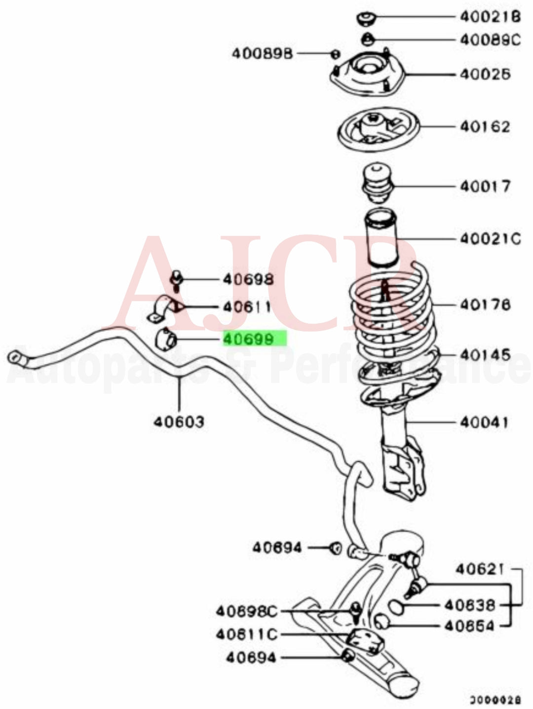 Mitsubishi Front Sway Bar Bushing Evo X