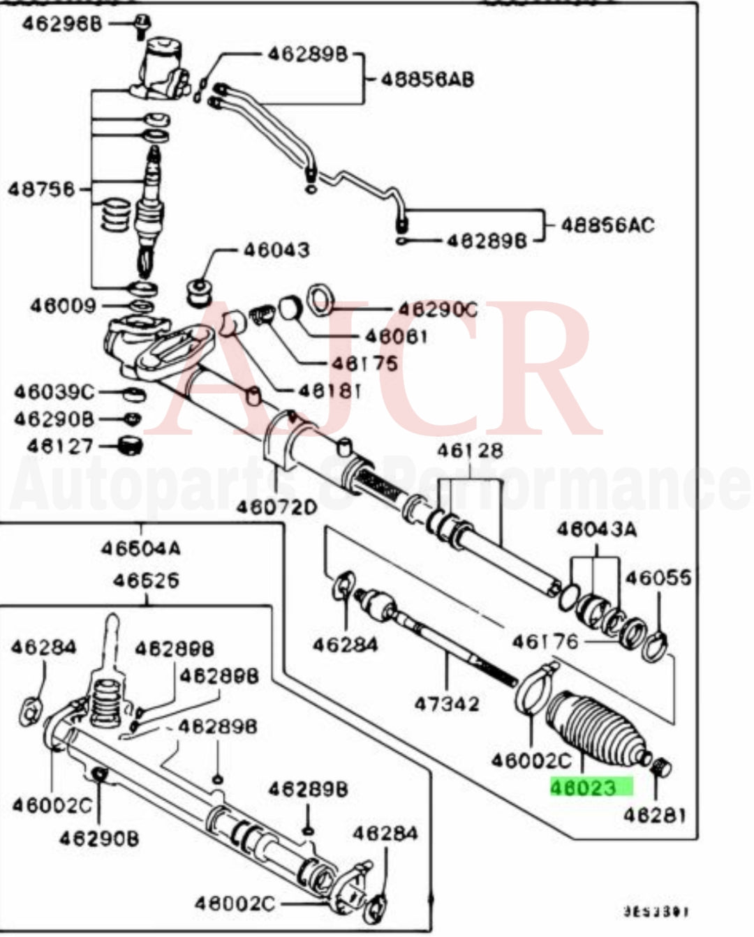 Mitsubishi Rack & Pinion Boot Evo 7-9