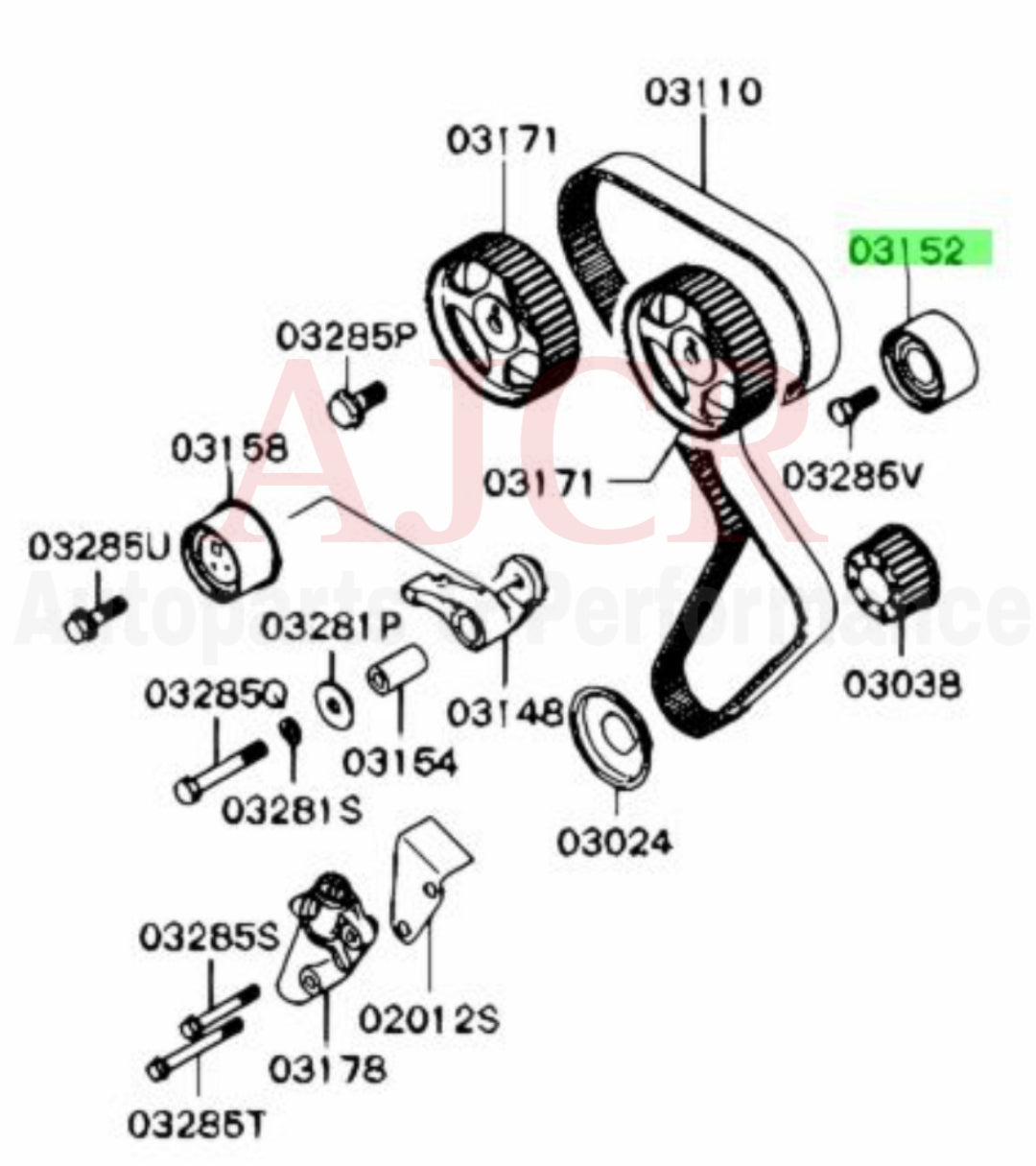 Koyo Timing Belt Idler Pulley Evo 1-9/1G,2G DSM
