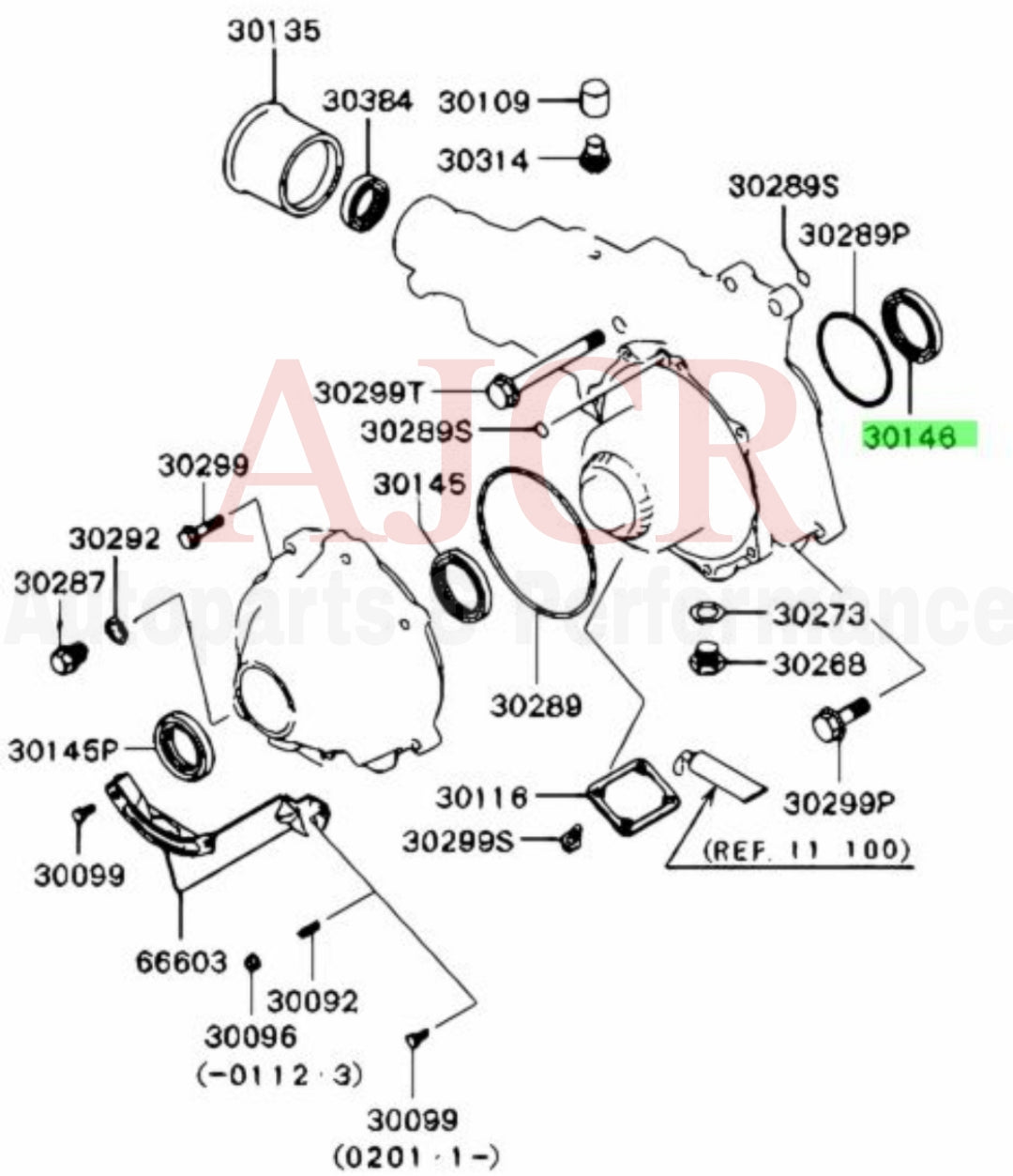 Mitsubishi Transfer Case to Transmission Oil Seal Evo 8/9