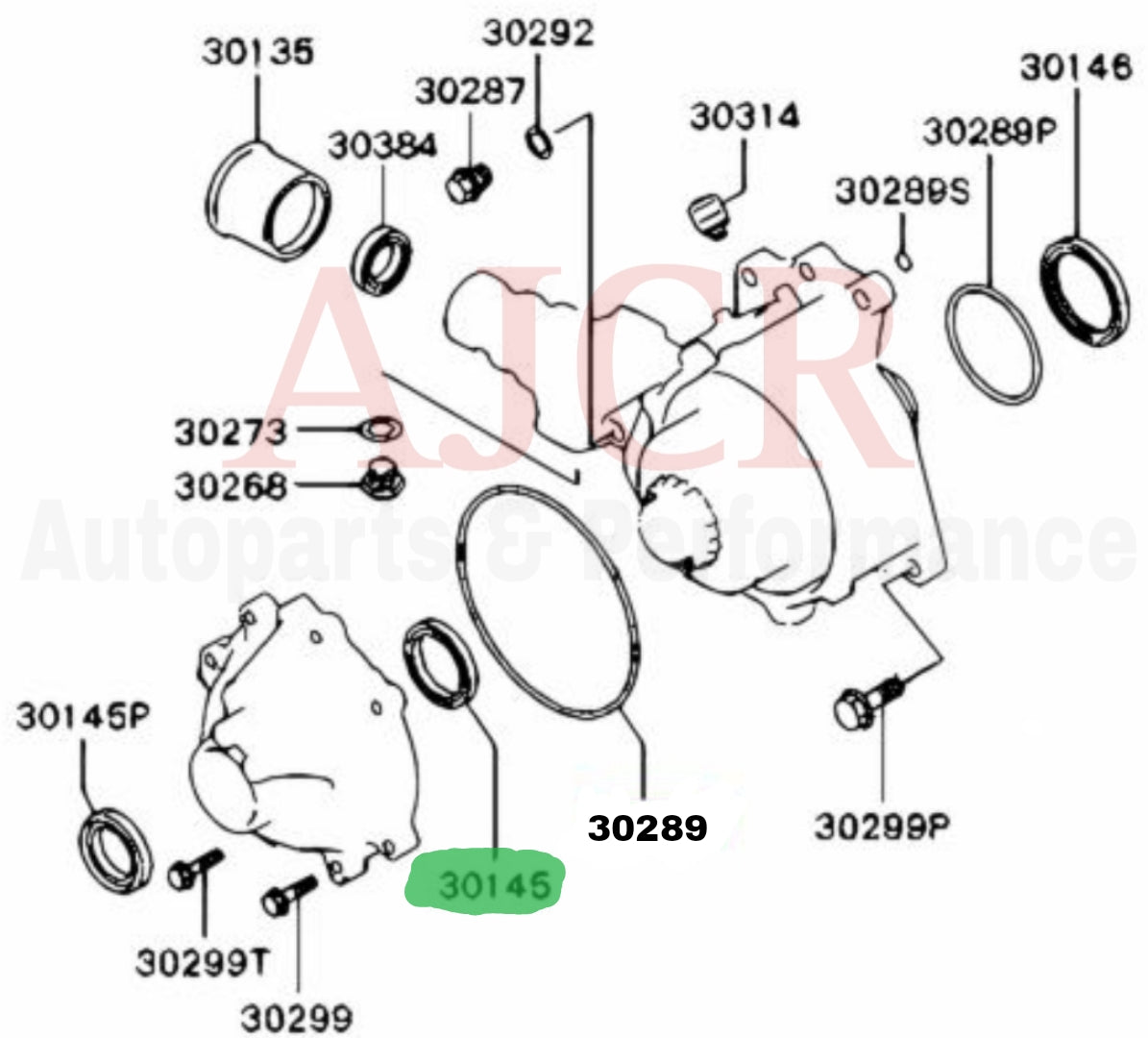 Mitsubishi Inner Transfer Cover Oil Seal Evo 4-6