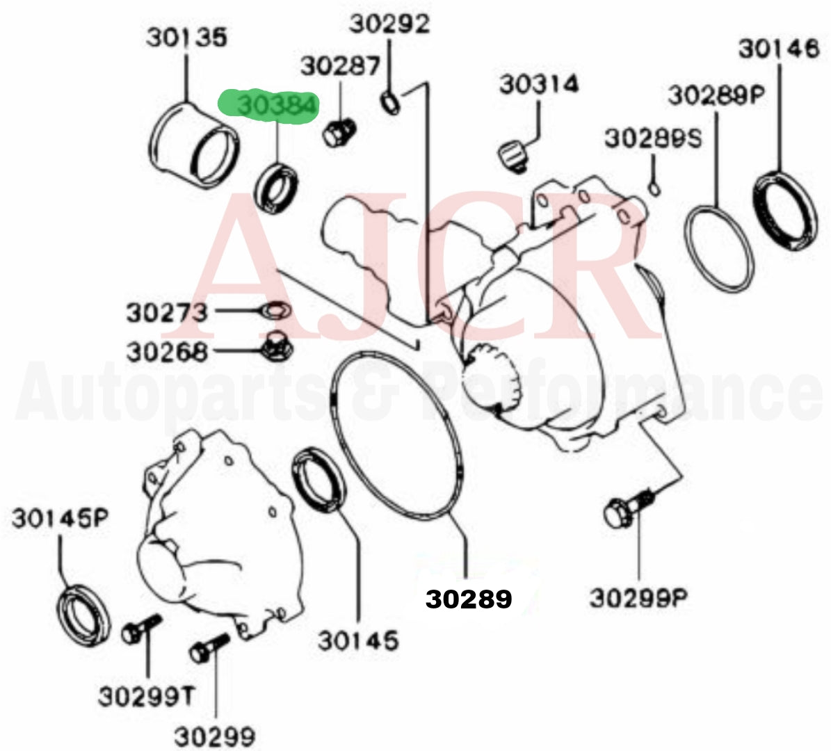 Mitsubishi Transfer Case Output Seal Evo 4-6/DSM 1G 2G.