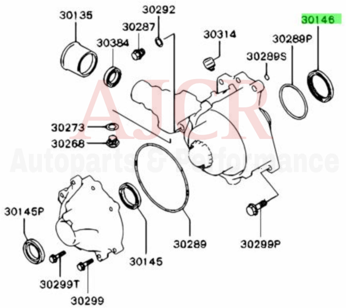 Mitsubishi Transfer Case To Transmission Oil Seal Evo 4-7