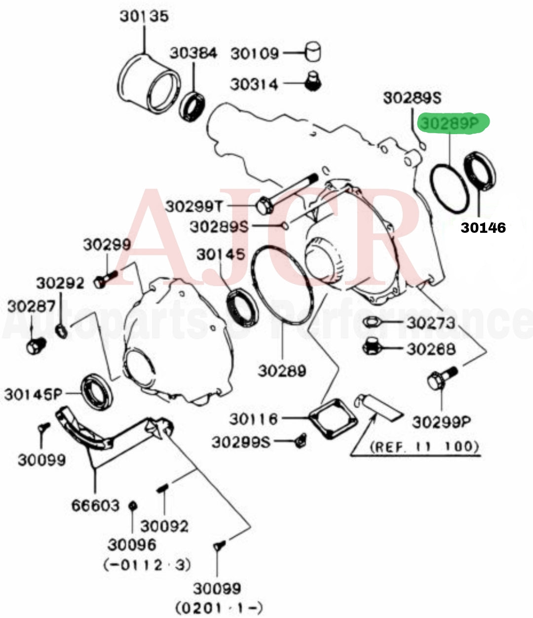 Mitsubishi Transfer Case To Transmission Oring Evo4-9/ Outlander