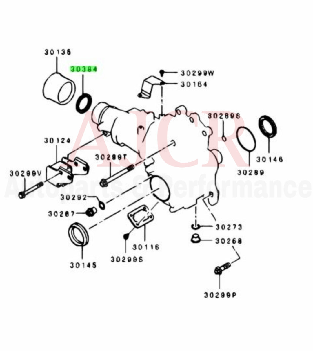 Mitsubishi Rear Transfer Case Output Shaft Oil Seal Evo X