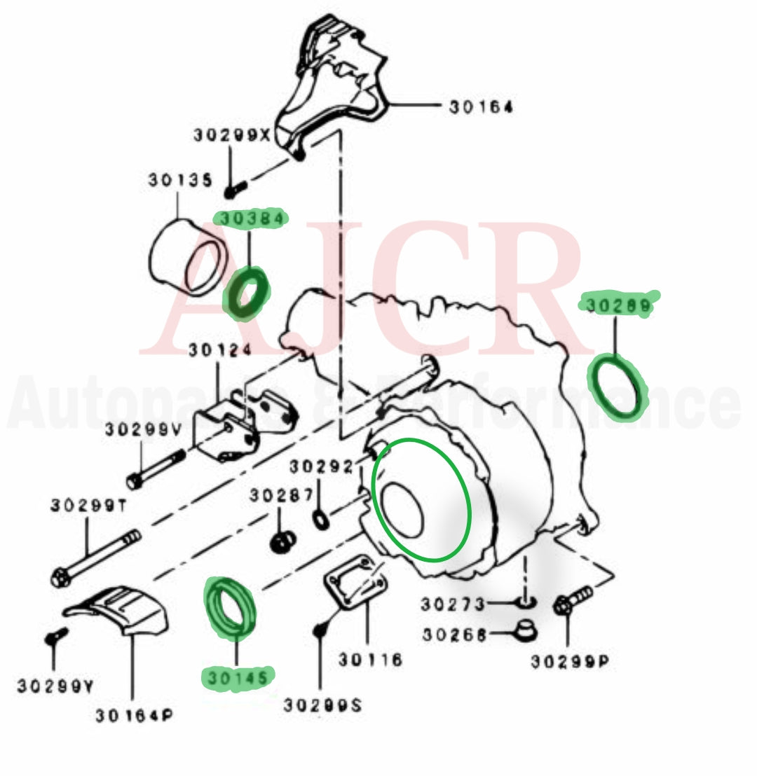 Mitsubishi Transfer Case Oil Seal Kit Evo X
