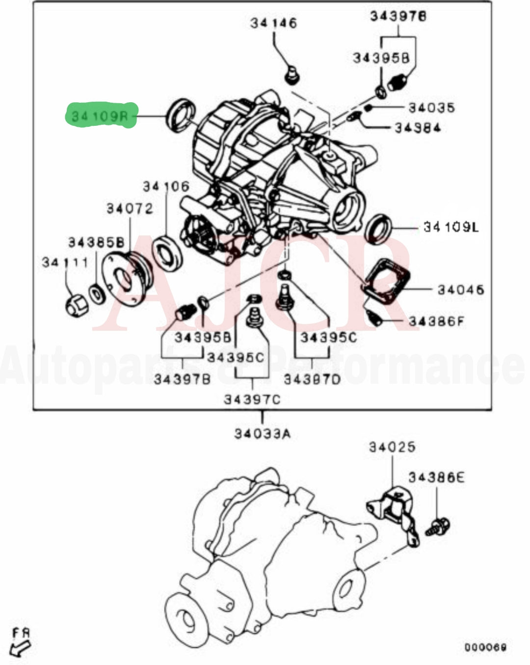 Mitsubishi Axle Seal Evo IV-X