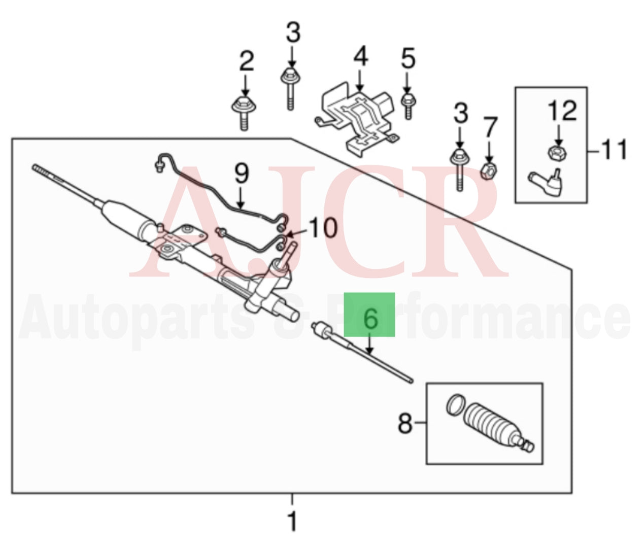 Mitsubishi Inner Tie Rod Evo X