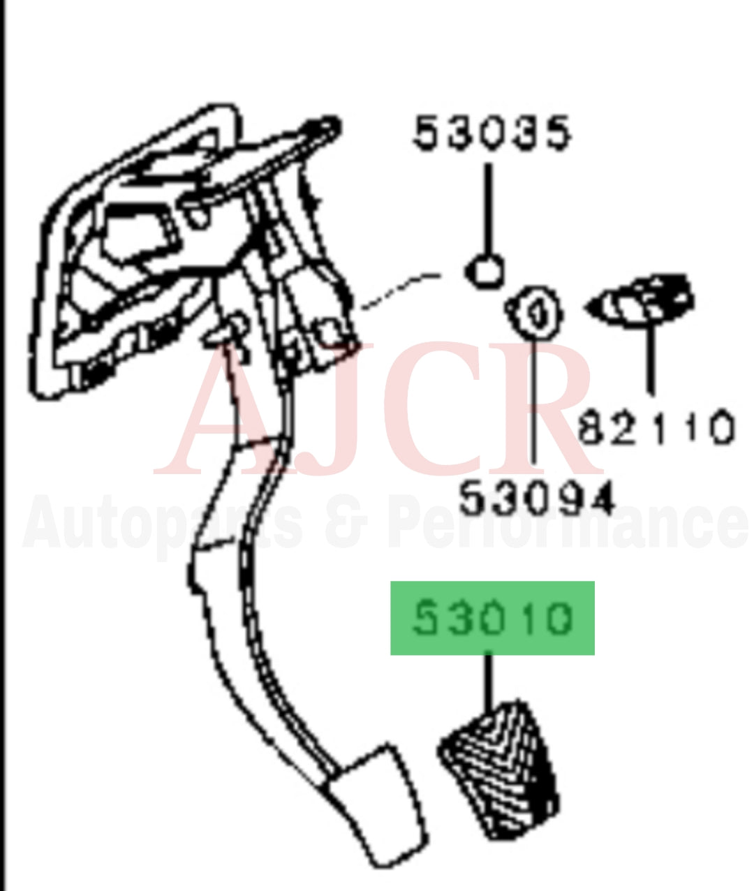 Mitsubishi Clutch/Brake Pedal Pad Evo/DSM