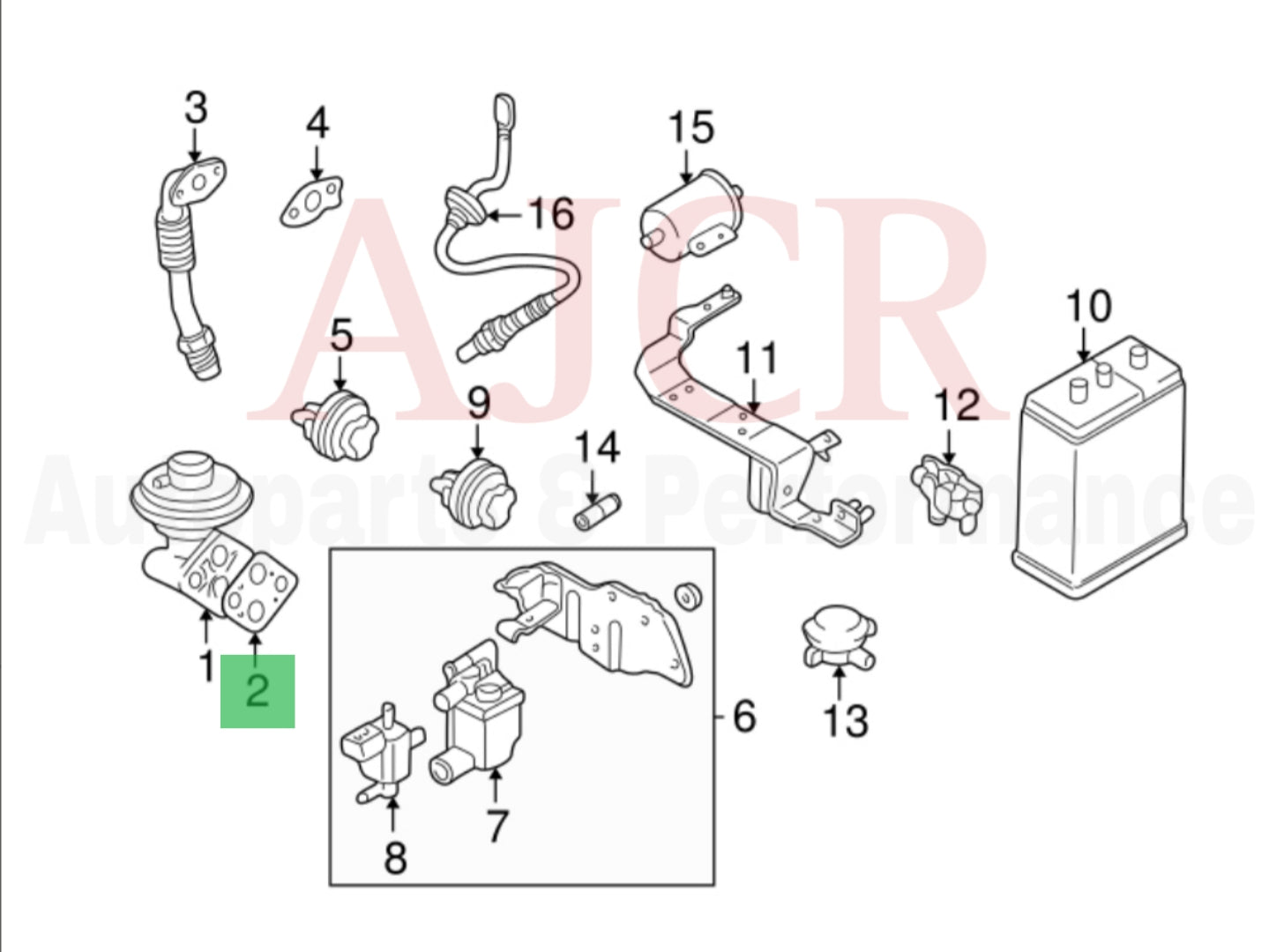 Mitsubishi EGR Gasket Evo 4-9/DSM