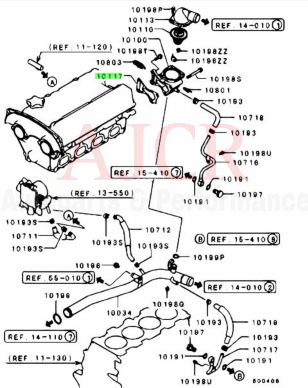 Mitsubishi Thermostat Housing Gasket Evo 4-9/