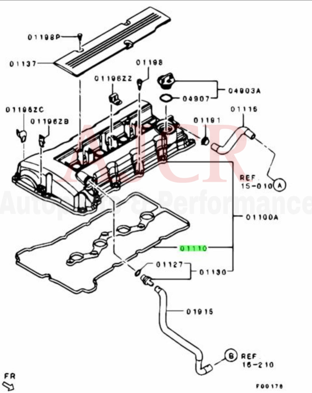 Mitsubishi Valve Cover Gasket Evo X