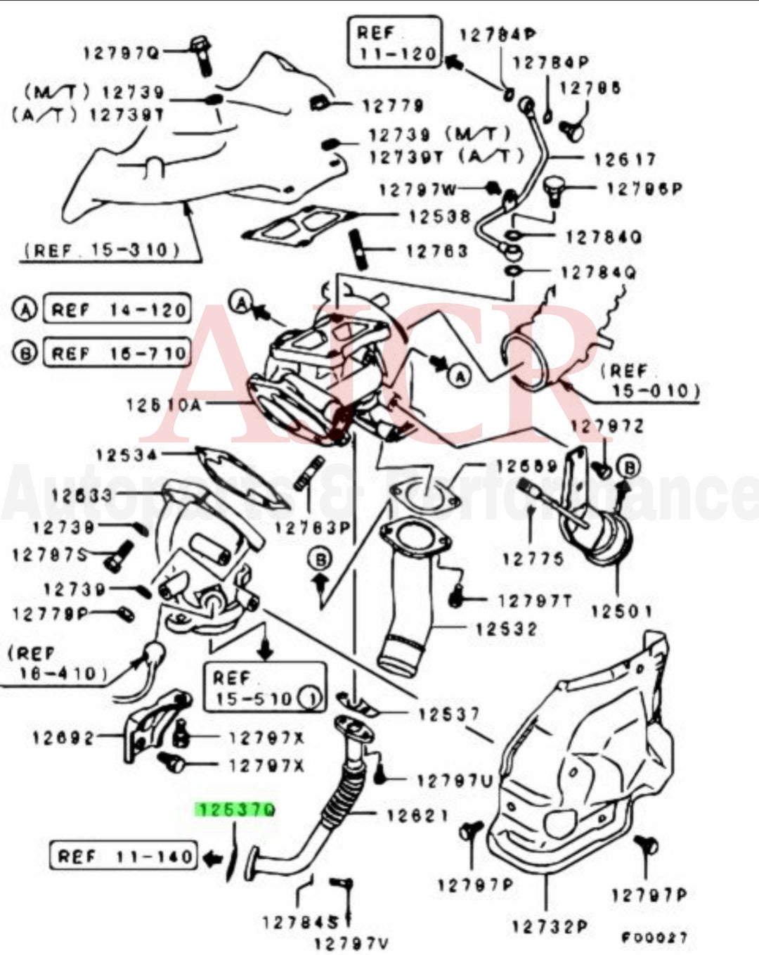 Mitsubishi Oil Retun Line To Oil Pan Gasket Evo 8-9