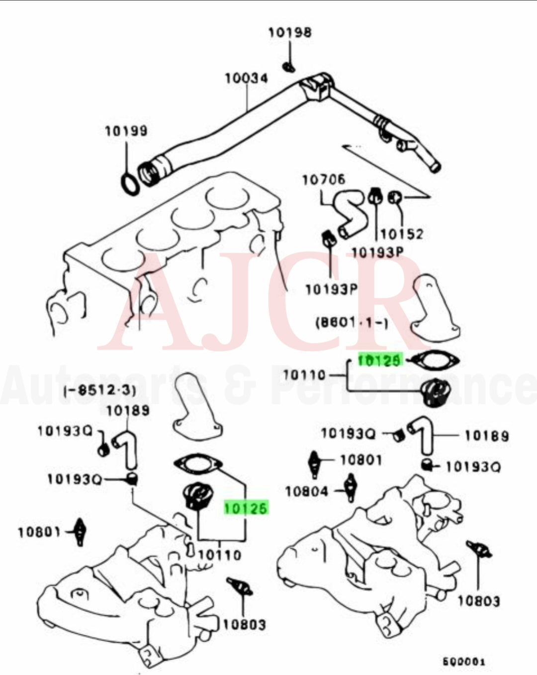 Mitsubishi Thermostat Gasket 1G DSM