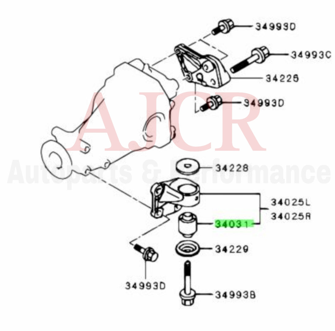 Mitsubishi Rear Differential Side Mount Bushing Evo X