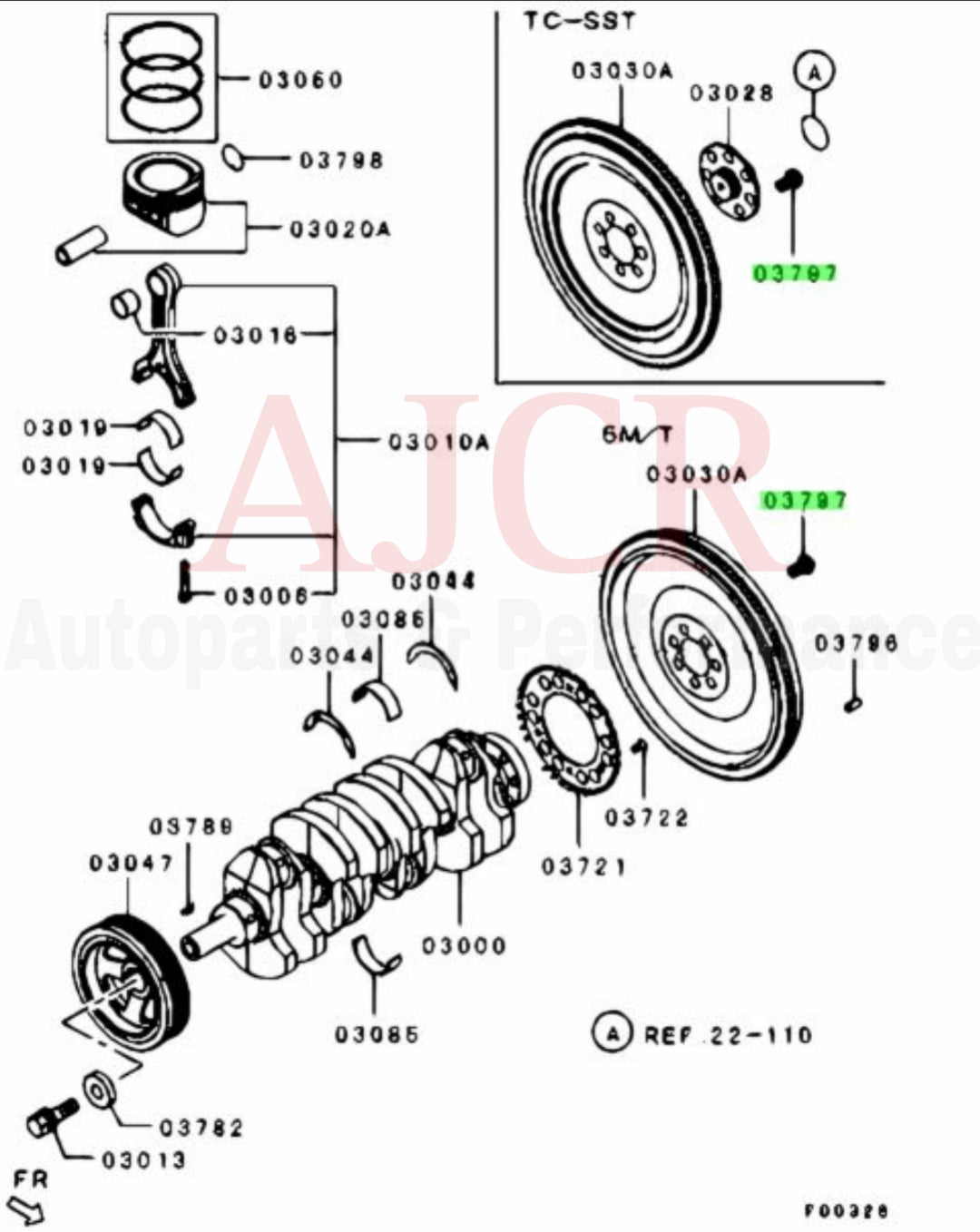 Mitsubishi Flywheel Bolt Evo X
