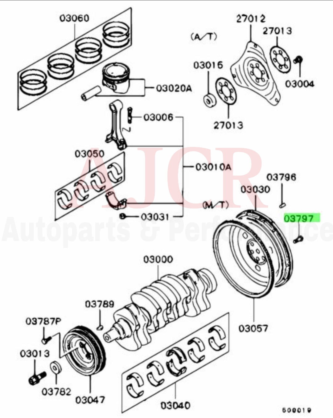 Mitsubishi Flywheel Bolt 7-Bolt DSM/Evo 1-3