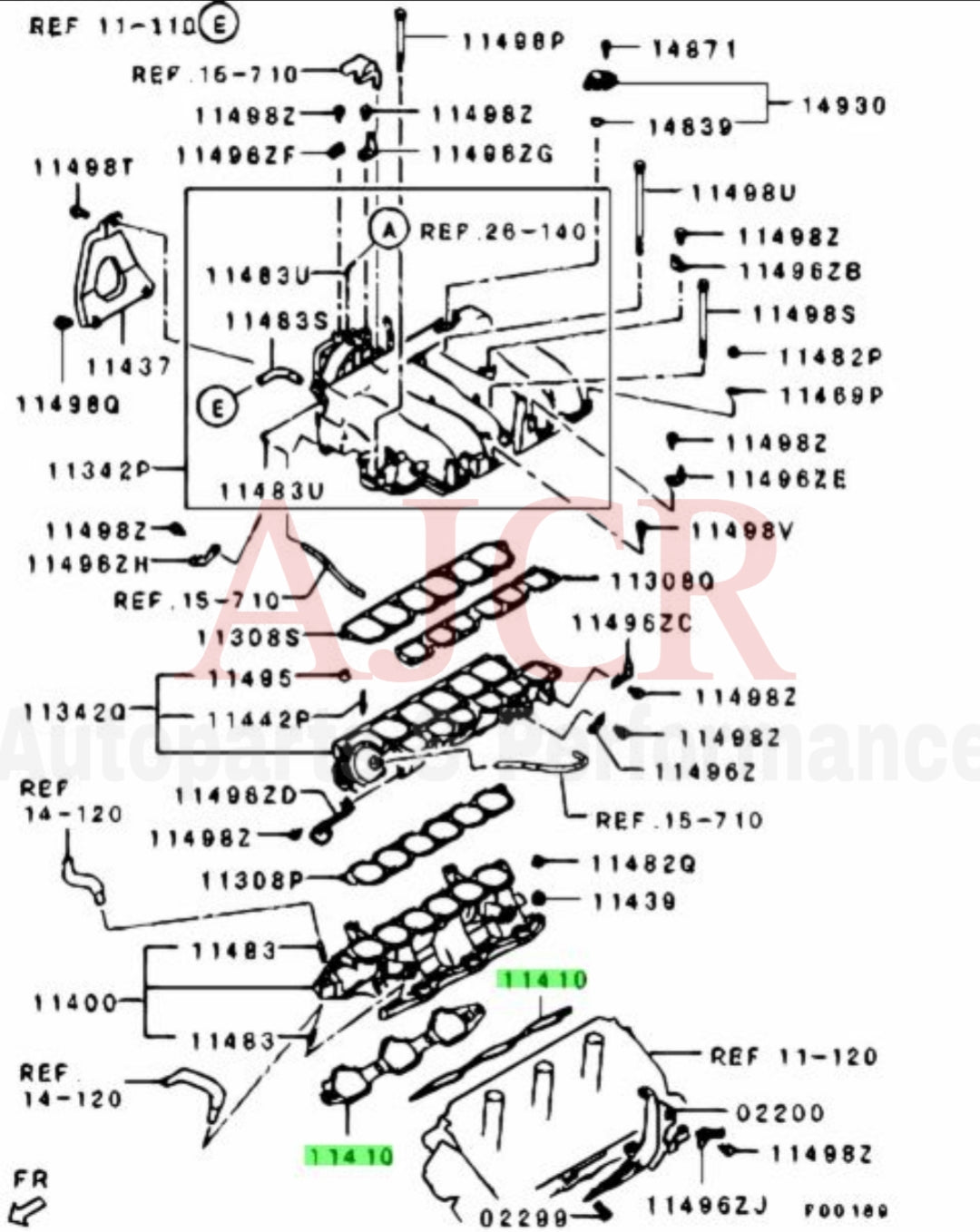 Mitsubishi Intake Manifold Gasket Eclipse/Galant 3.8L