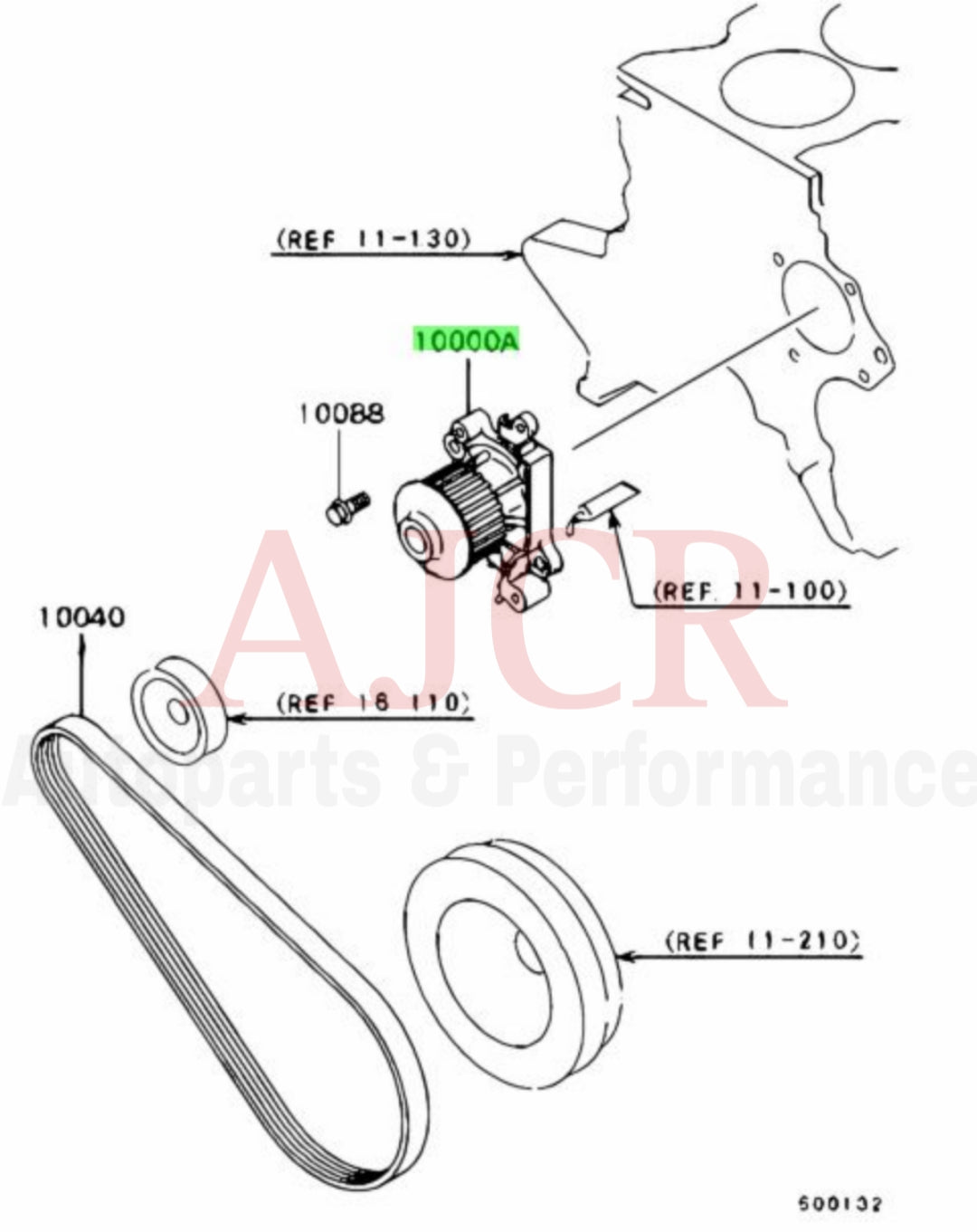 Gates Water Pump Mirage 97-02/Lancer 02-06