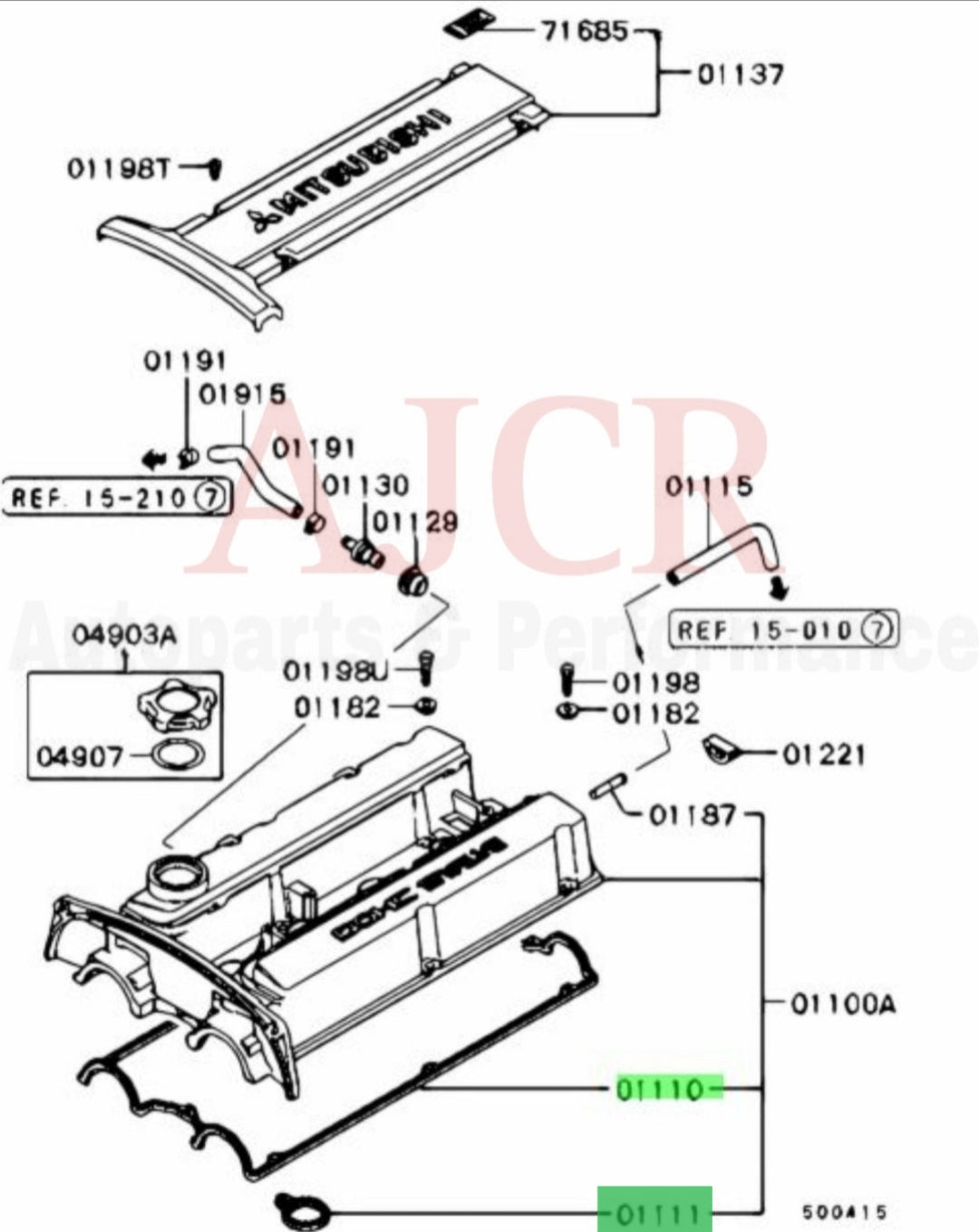 Fel-Pro Valve Cover Gasket Kit Evo 4-8