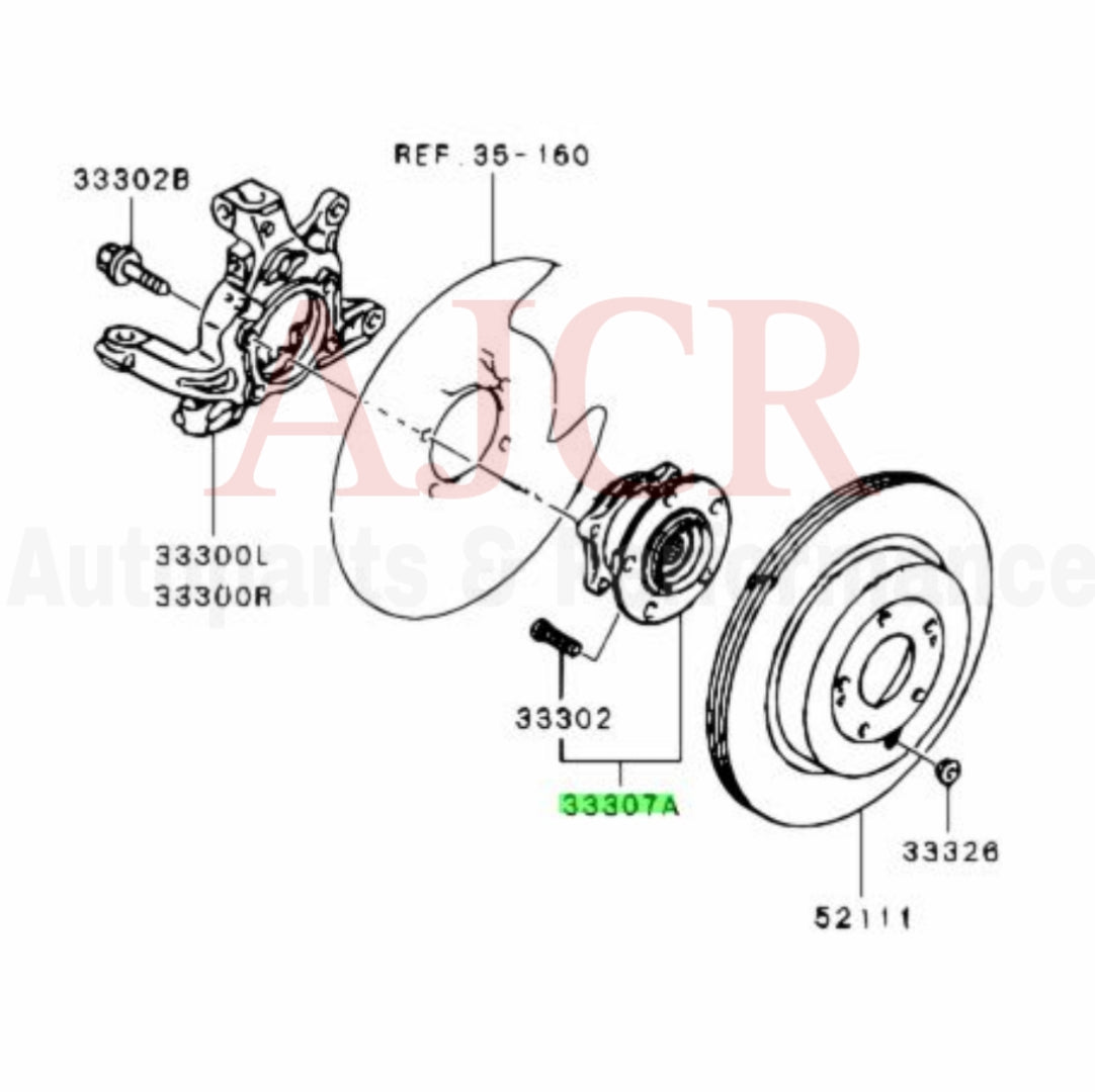 Moog Rear Wheel Bearing Assy. Evo X