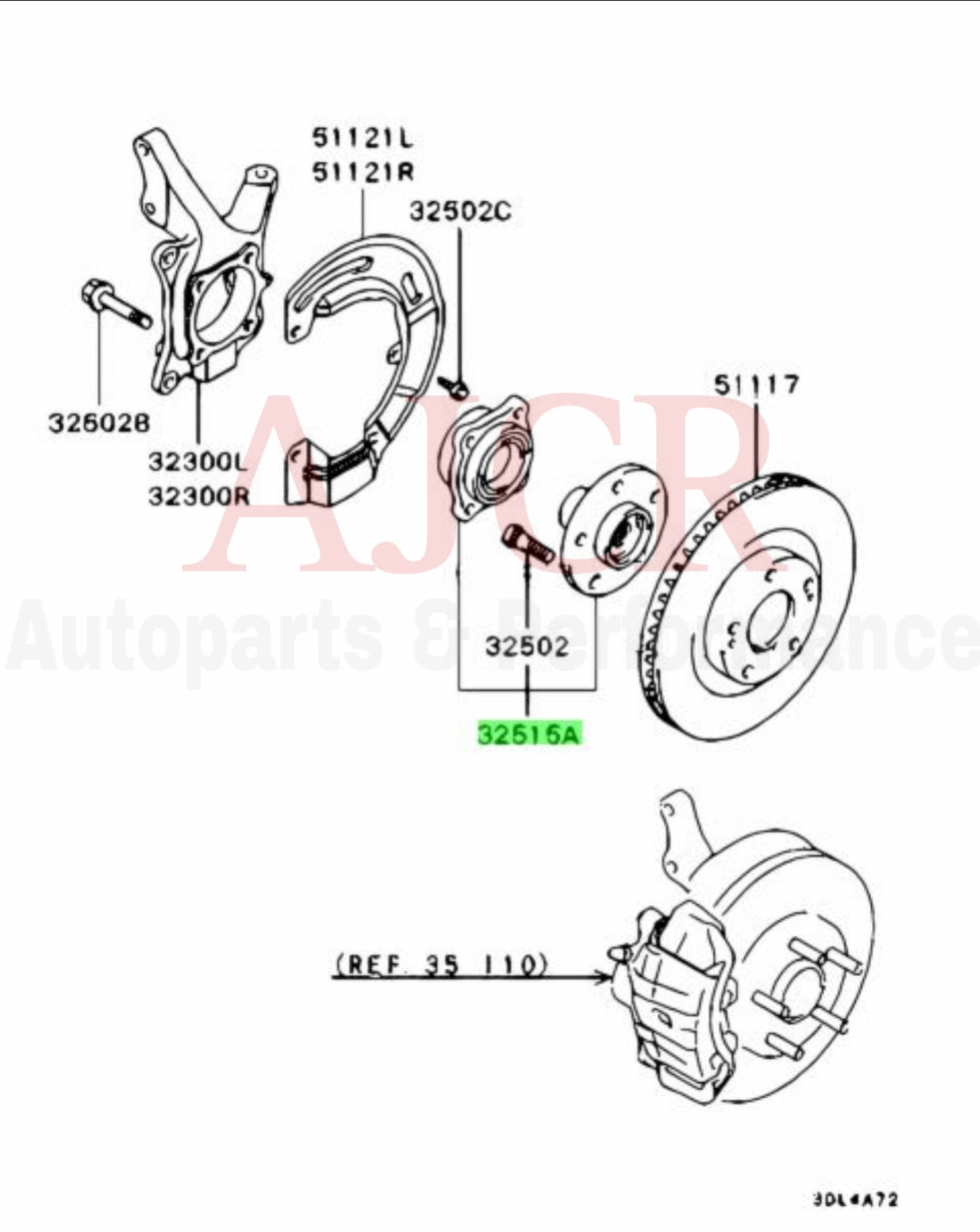 Mitsubishi Front Wheel Bearing Assy. Evo 7-9