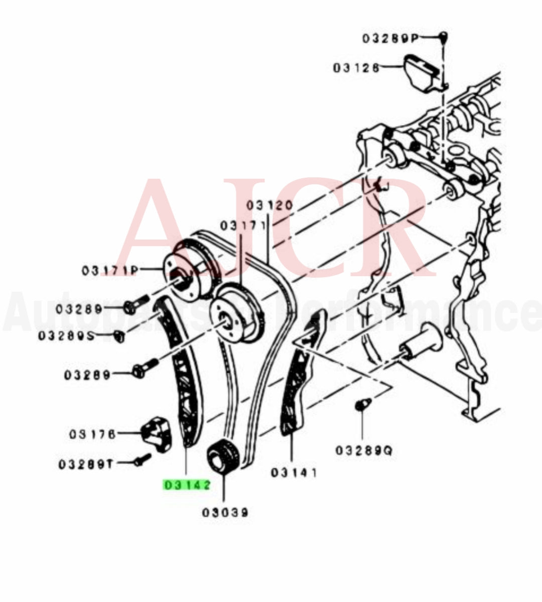 Mitsubishi Timing Chain Tensioner Guide Evo X