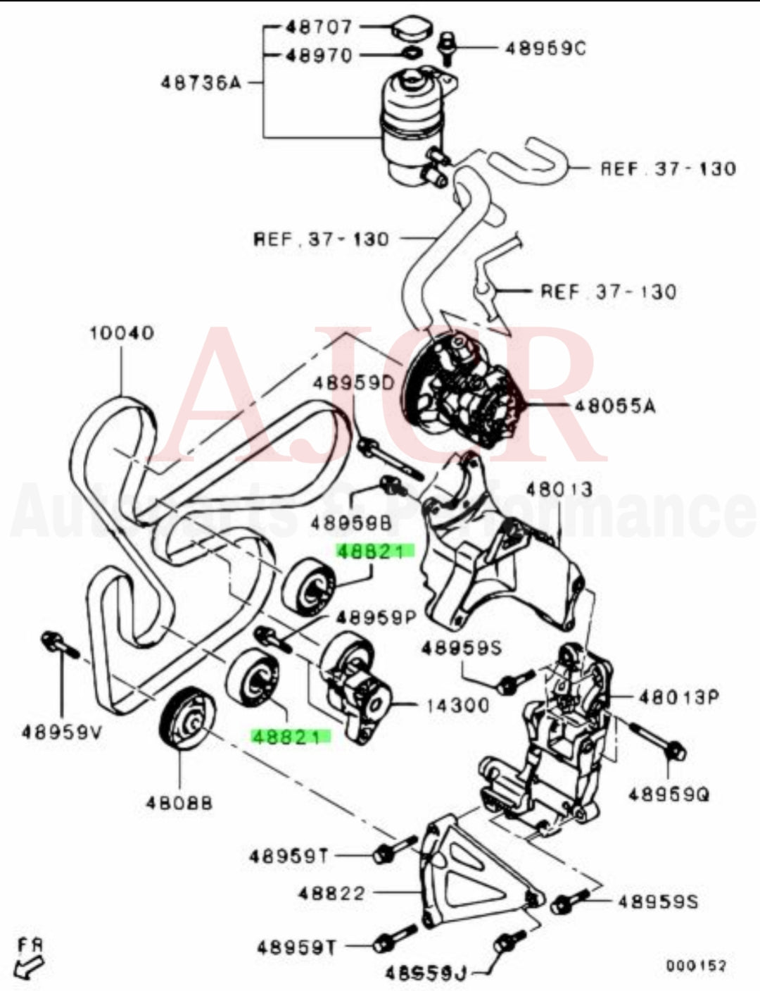 Hyundai Metal Serpentine Idler Pulley Evo X