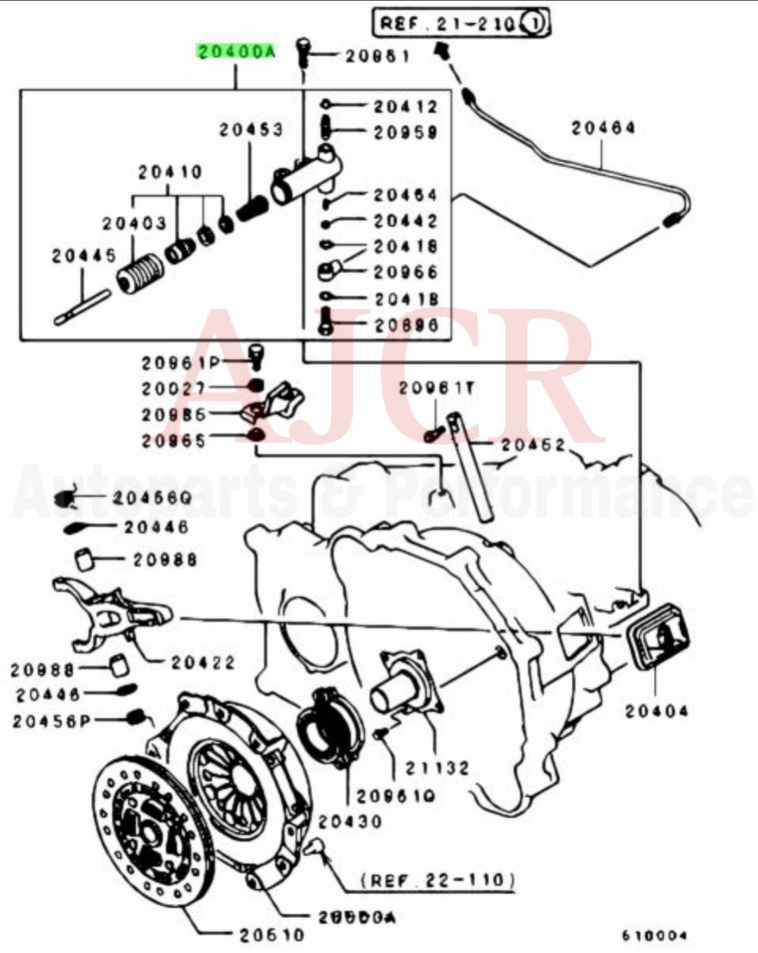 Mitsubishi Slave Cylinder Clutch Eclipse 3.0L V6 00-05