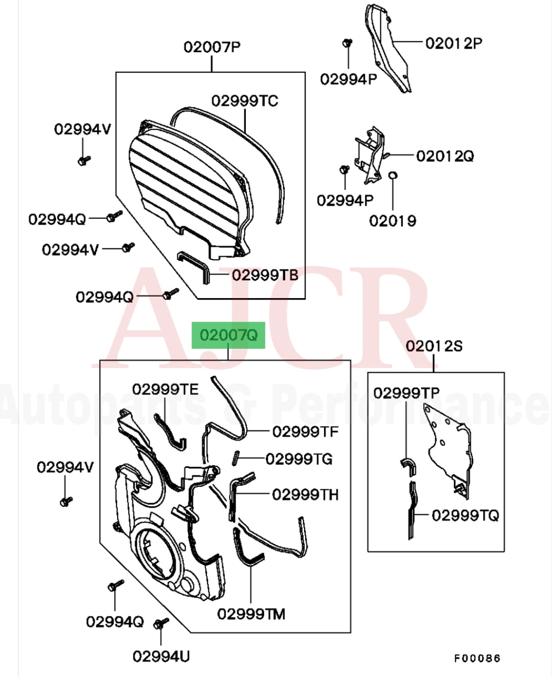 Mitsubishi Lower Timing Cover Evo 8