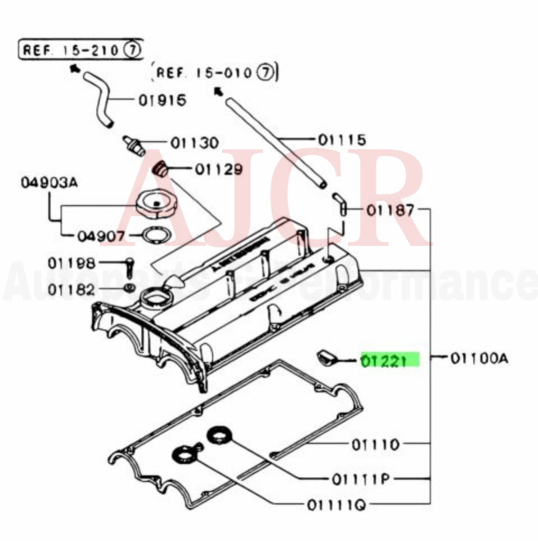 Mitsubishi Cylinder Head Half Moon Valve Cover Gasket Evo 1-8/DSM