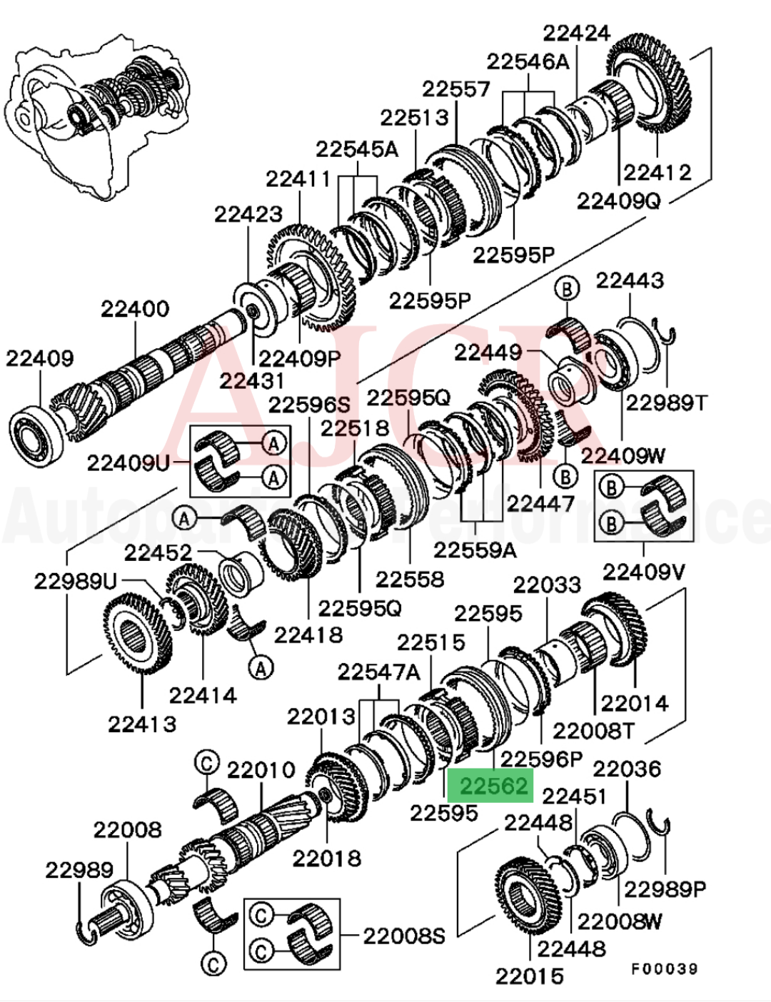 Mitsubishi Synchro Sliders For Evo 4-9 5-Speed