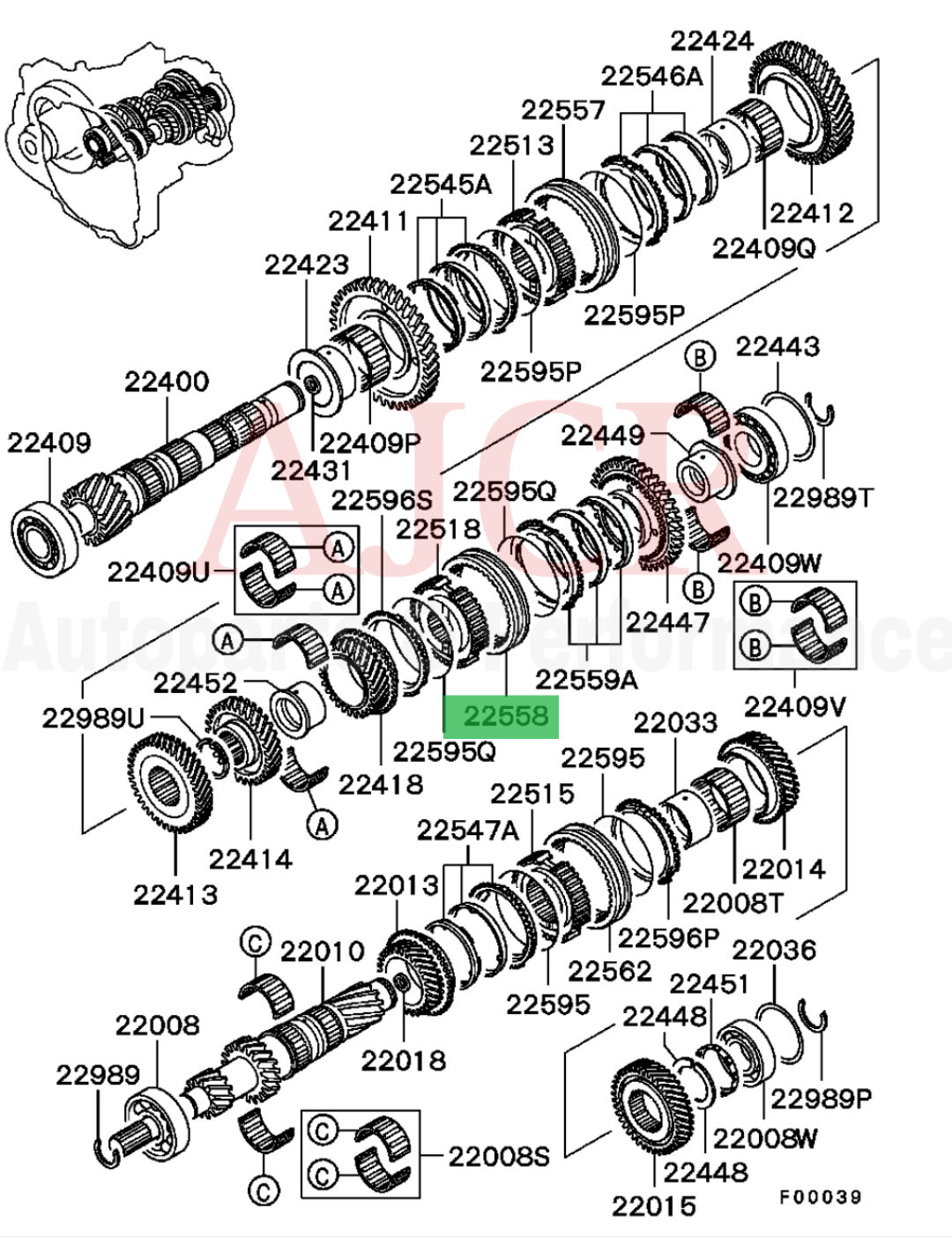 Mitsubishi Synchro Sliders For Evo 4-9 5-Speed