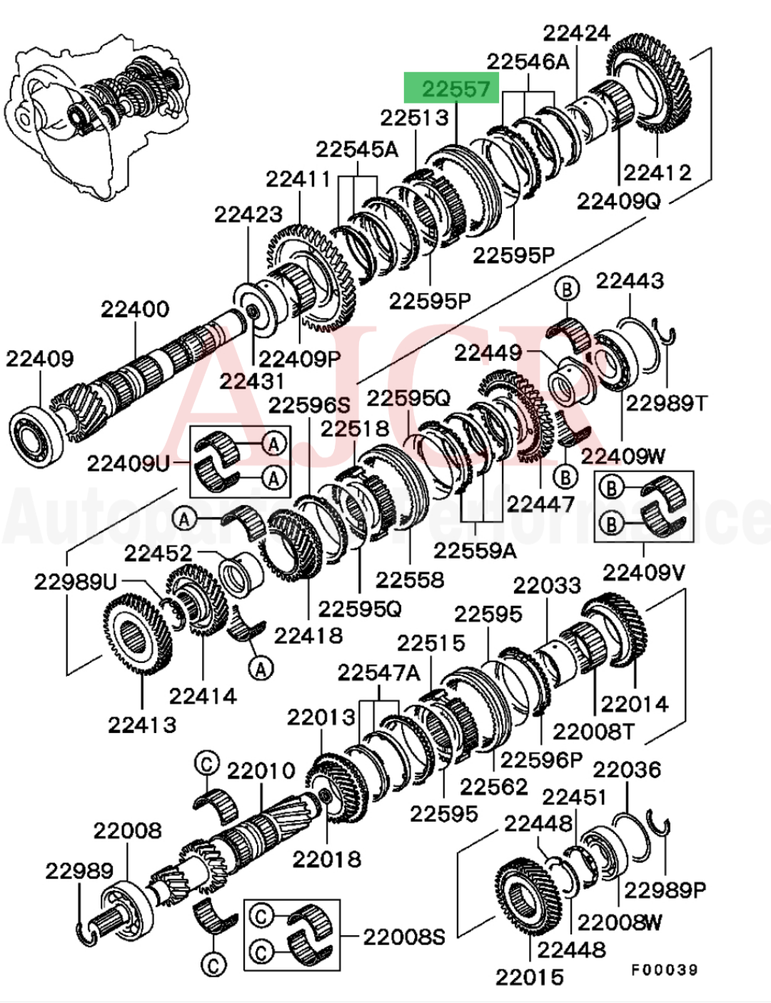 Mitsubishi Synchro Sliders For Evo 4-9 5-Speed