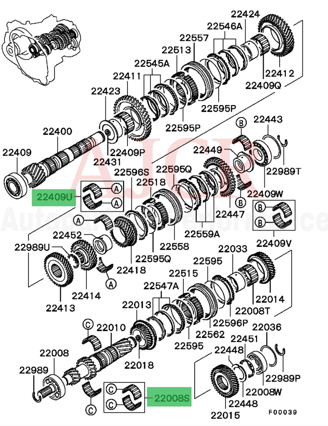 Mitsubishi Needle Bearing Evo 4-9 5-Speed
