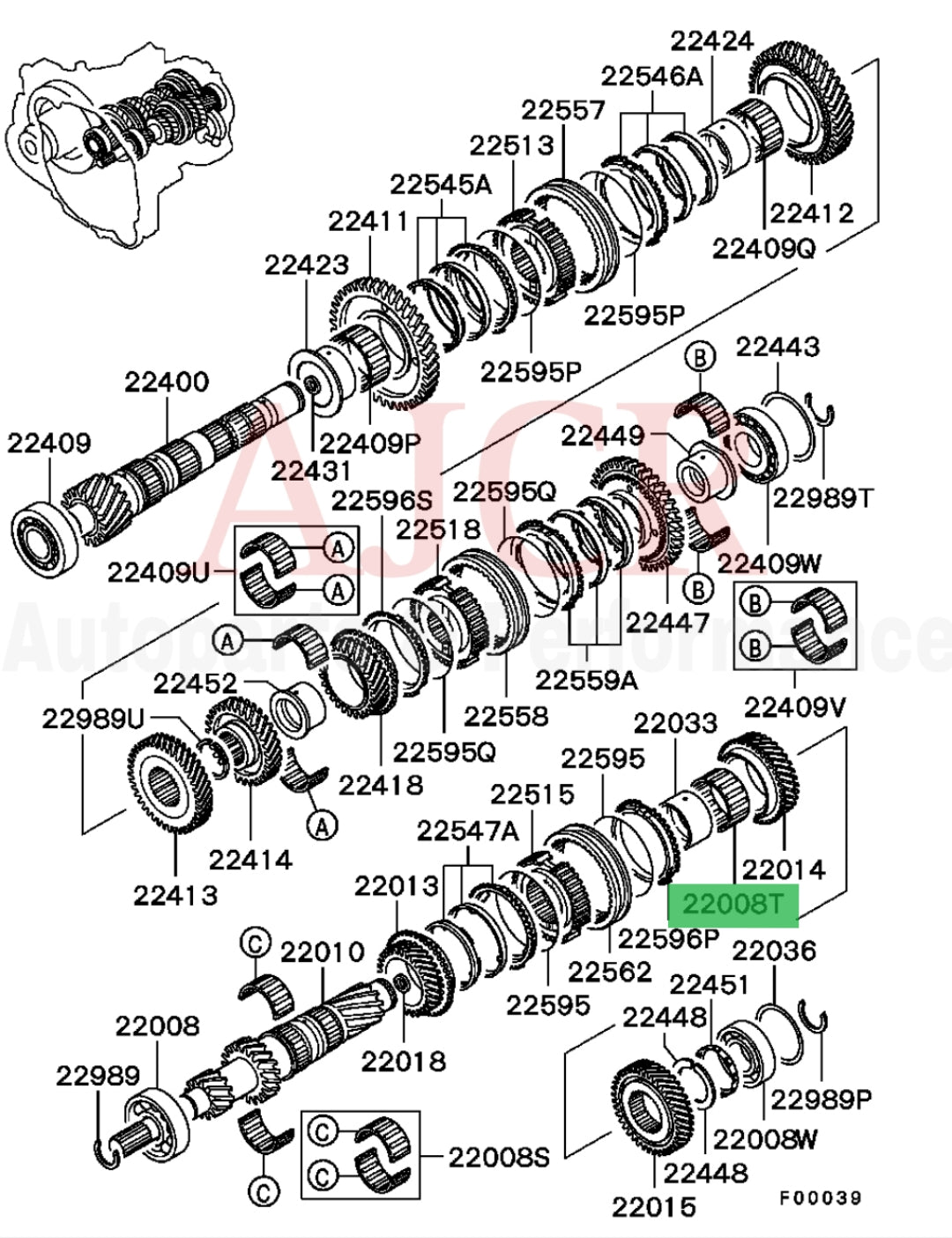 Mitsubishi Needle Bearing Evo 4-9 5-Speed