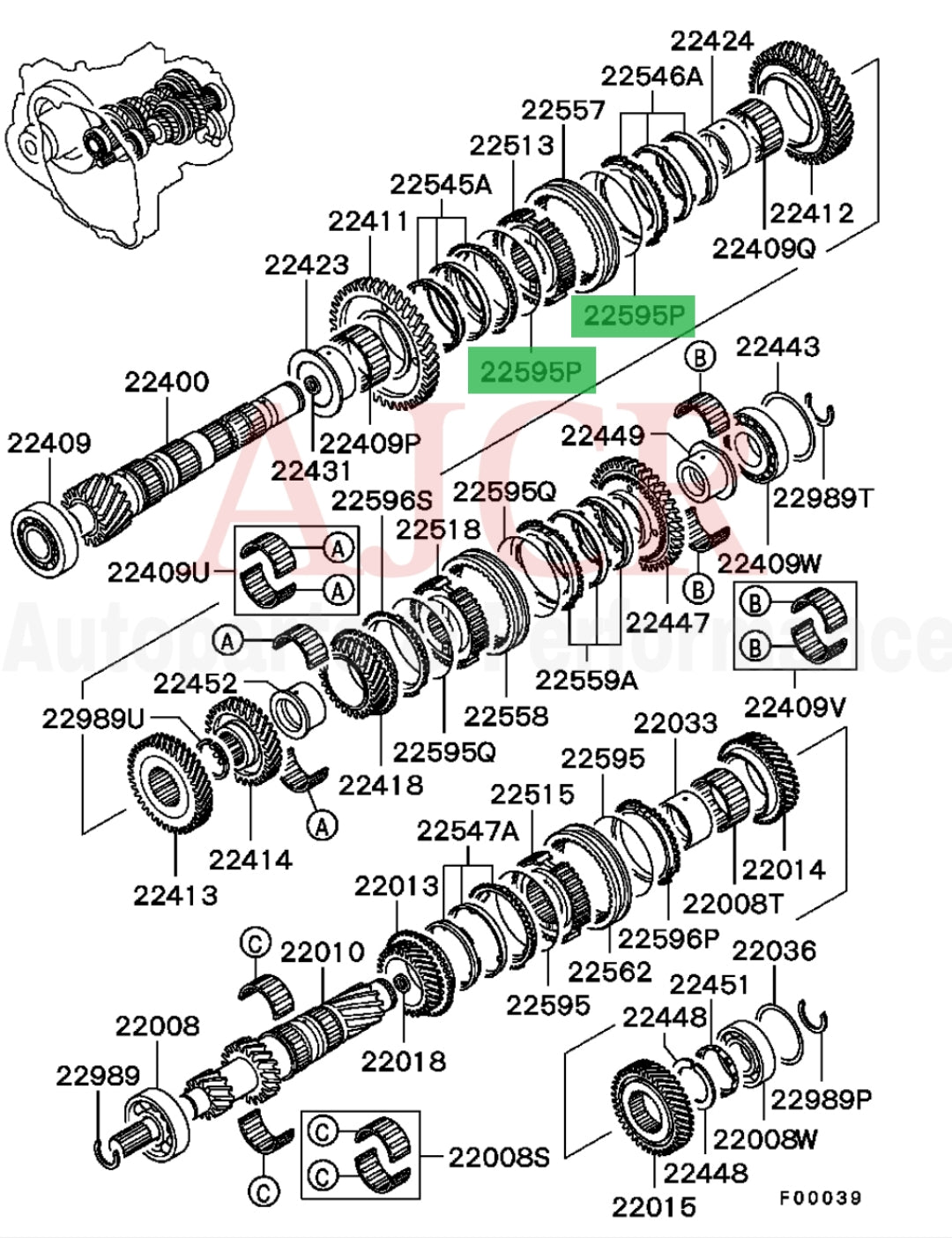 Mitsubishi 1st/2nd Gear Synchro Spring Evo 8-9 5-Speed