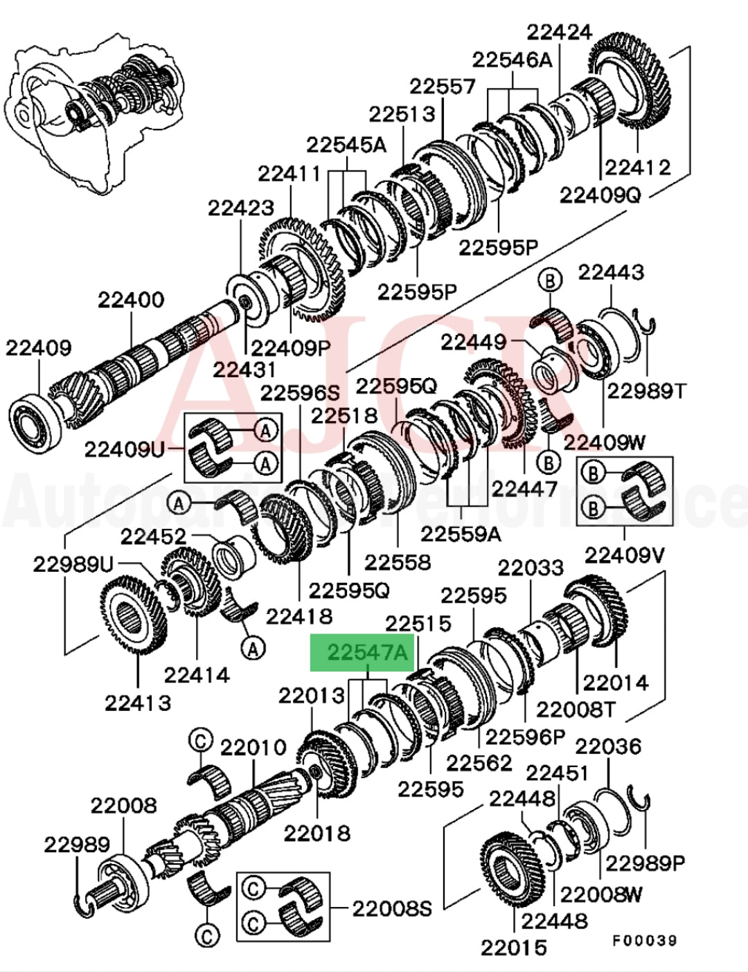 Mitsubishi 3rd Gear Synchro Ring Eclipse V6 3.0L 5-Speed