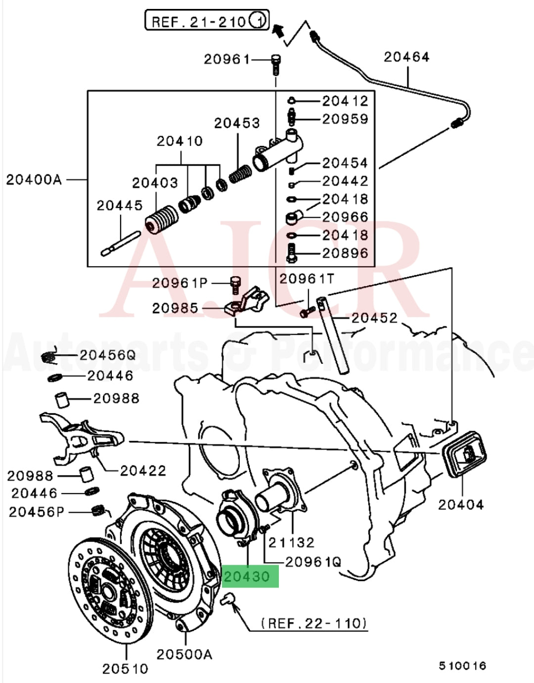Mitsubishi Clutch Release Bearing Evo 4-9/ Eclipse V6 3.0L