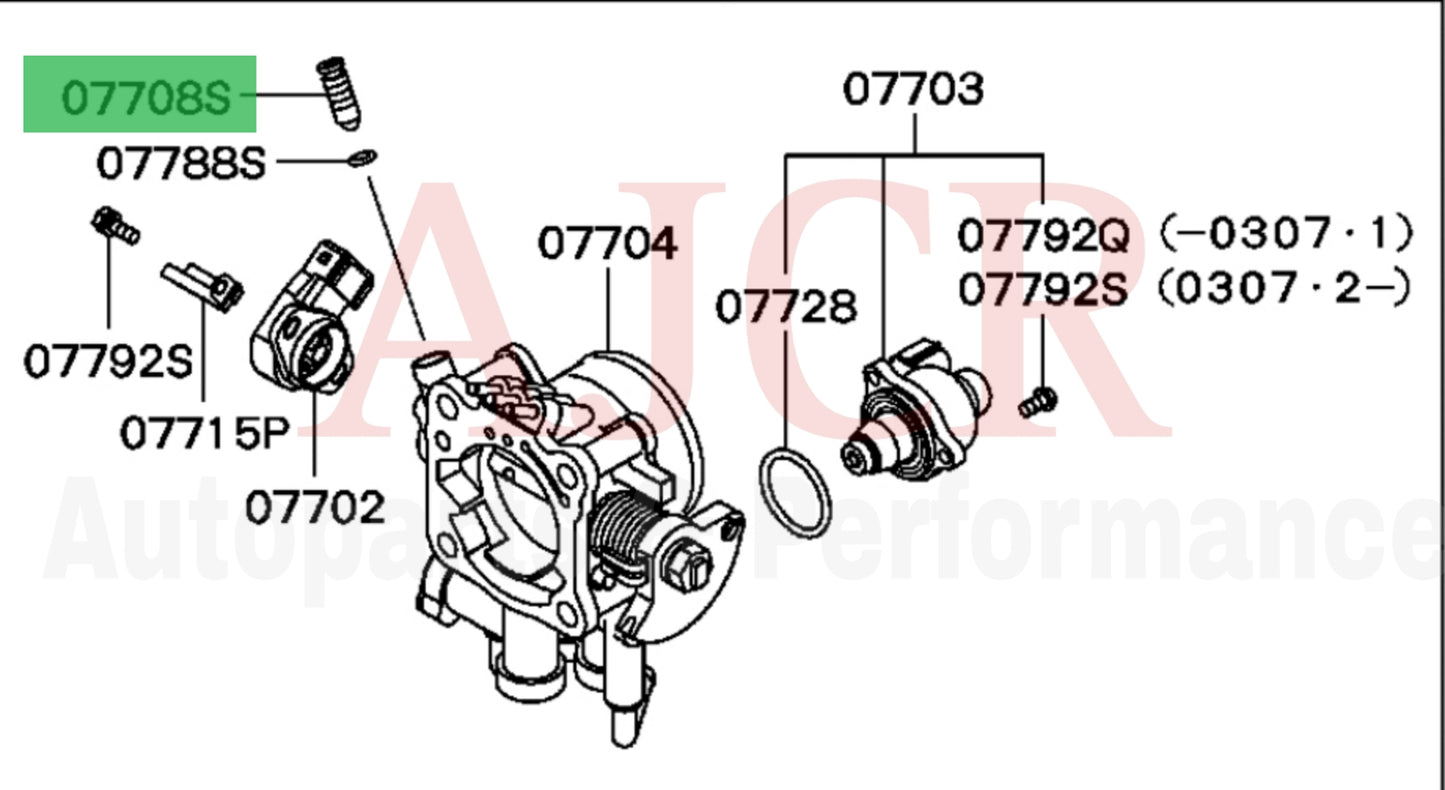 Mitsubishi Throttle Body Adjusting Screw Evo 4-9/Eclipse 1G,2G,3G/ Mirage 93-02