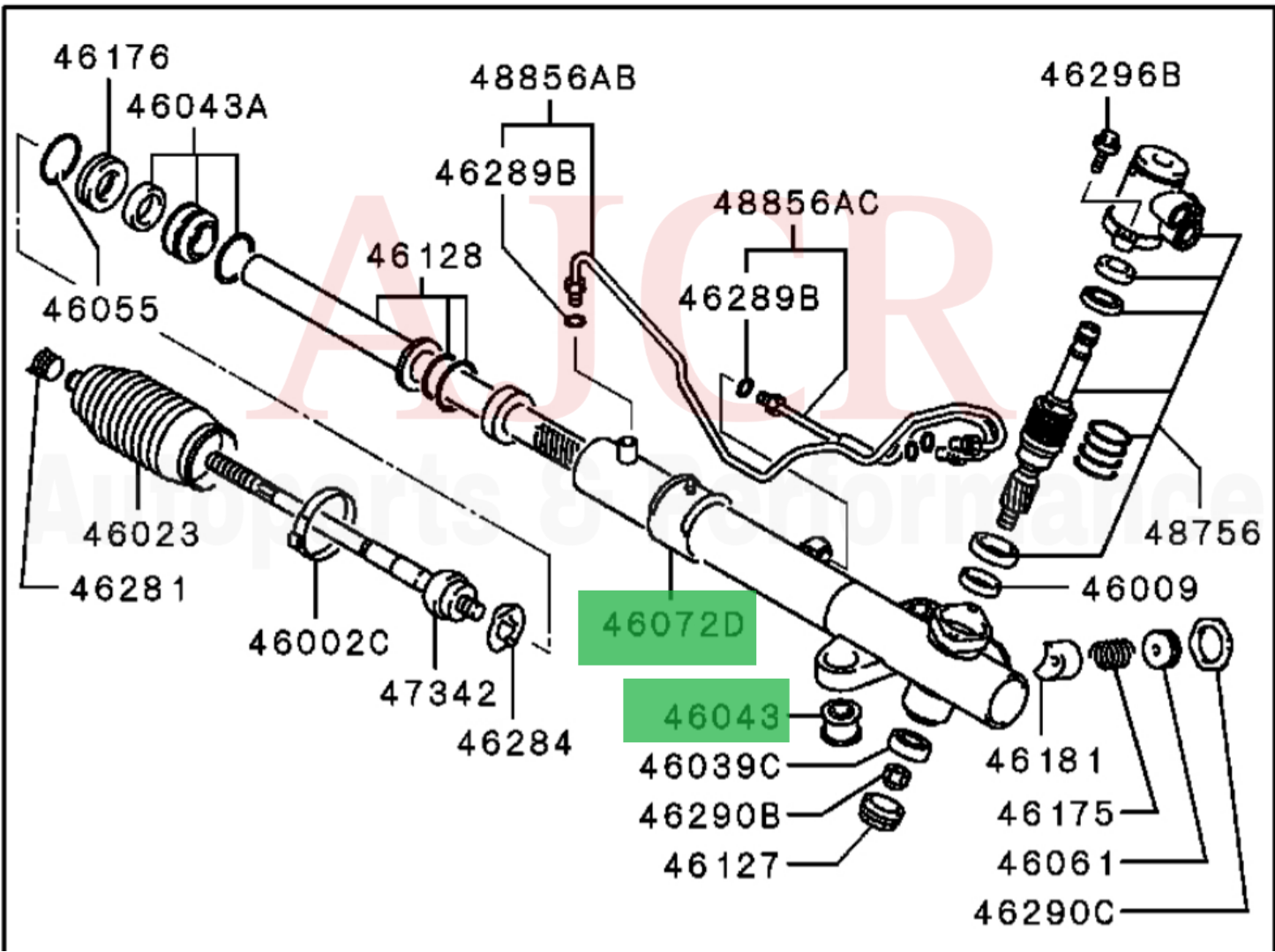 Mitsubishi Rack & Pinion Bushing Evo 7-9