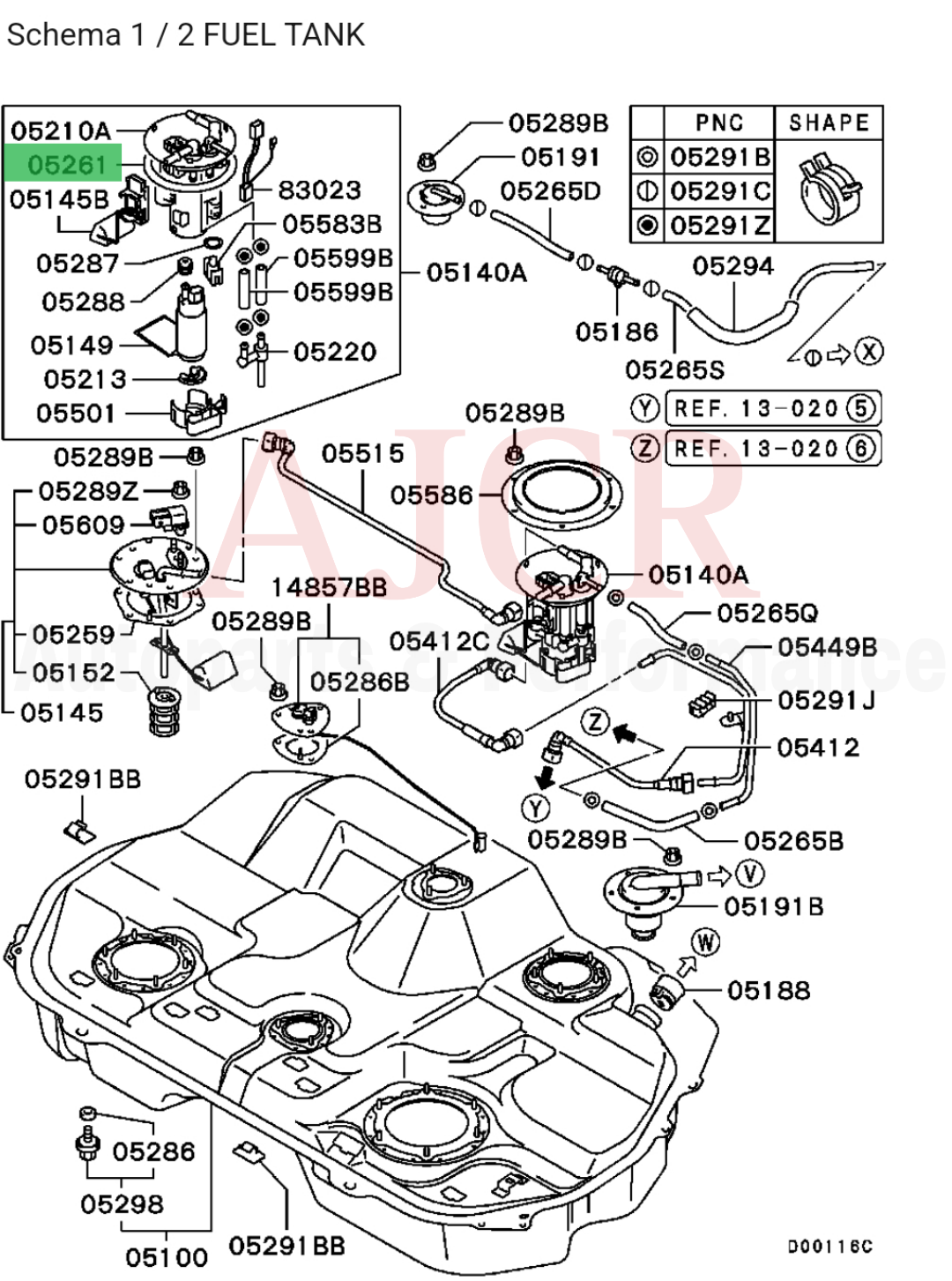 Mitsubishi Fuel Sending Unit Gasket Evo 7-9