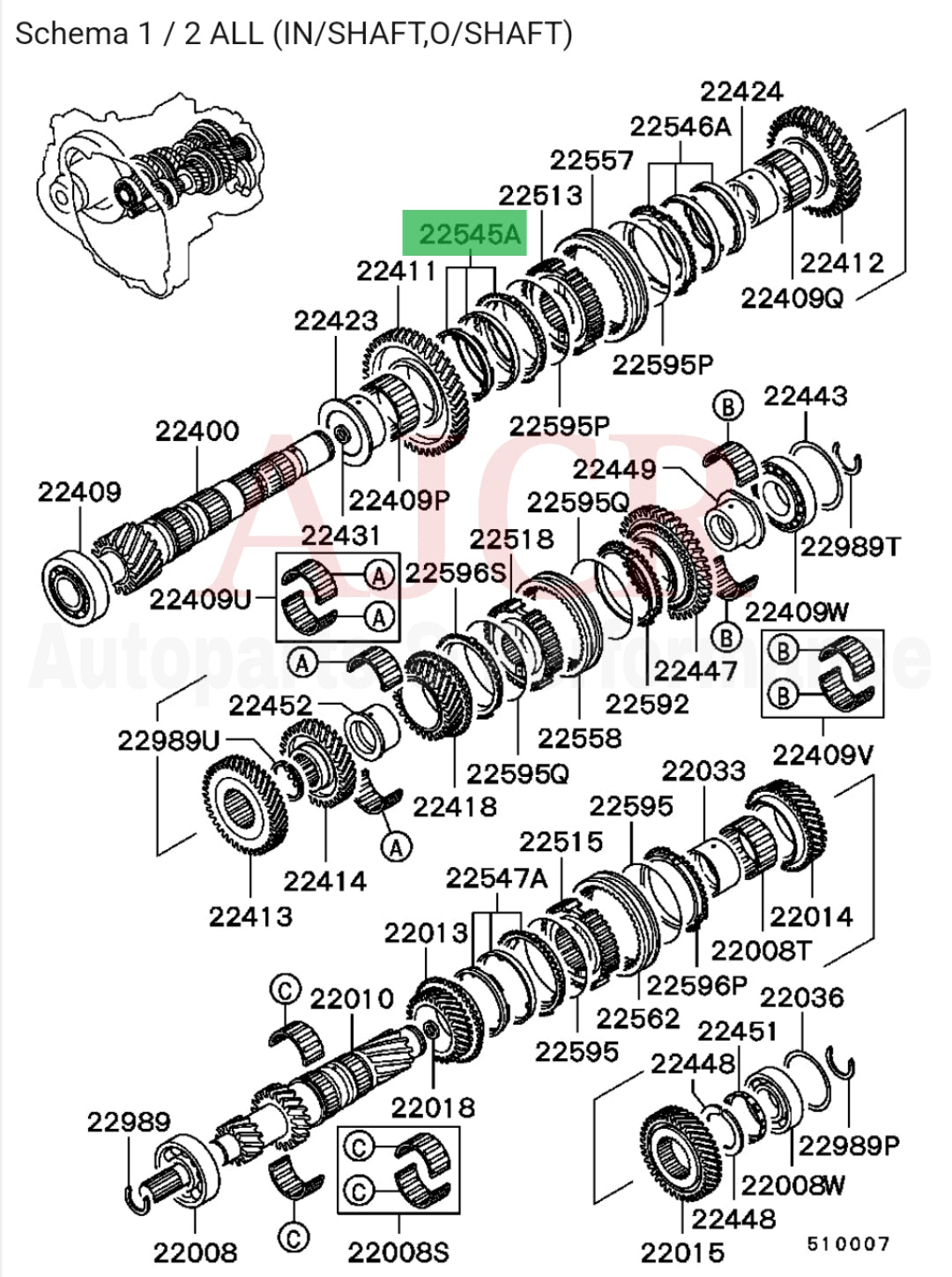Mitsubishi 1st Gear Synchro Ring Eclipse V6 3.0L 00-02