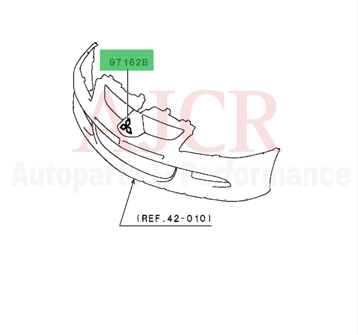 Mitsubishi Front Bumper Diamond Emblem Evo 8