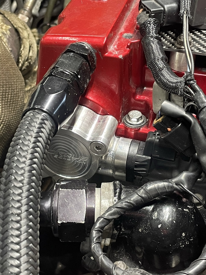 Torque Solution Billet Cam Sensor Housing (Black): Mitsubishi Evolution 4/5/6/7/8