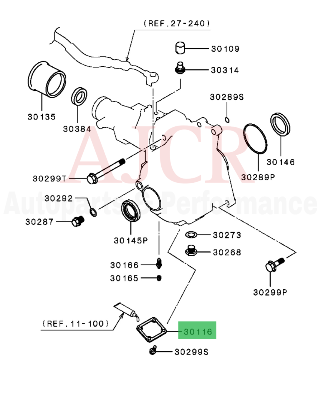 Mitsubishi Transfer Case Inspection Cover Evo 7-9