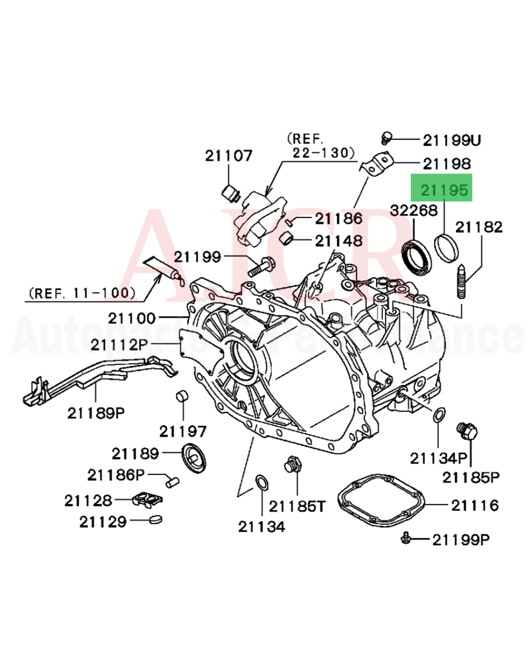 Mitsubishi M/T Case Cap Seal Mirage/Lancer/Eclipse SOHC