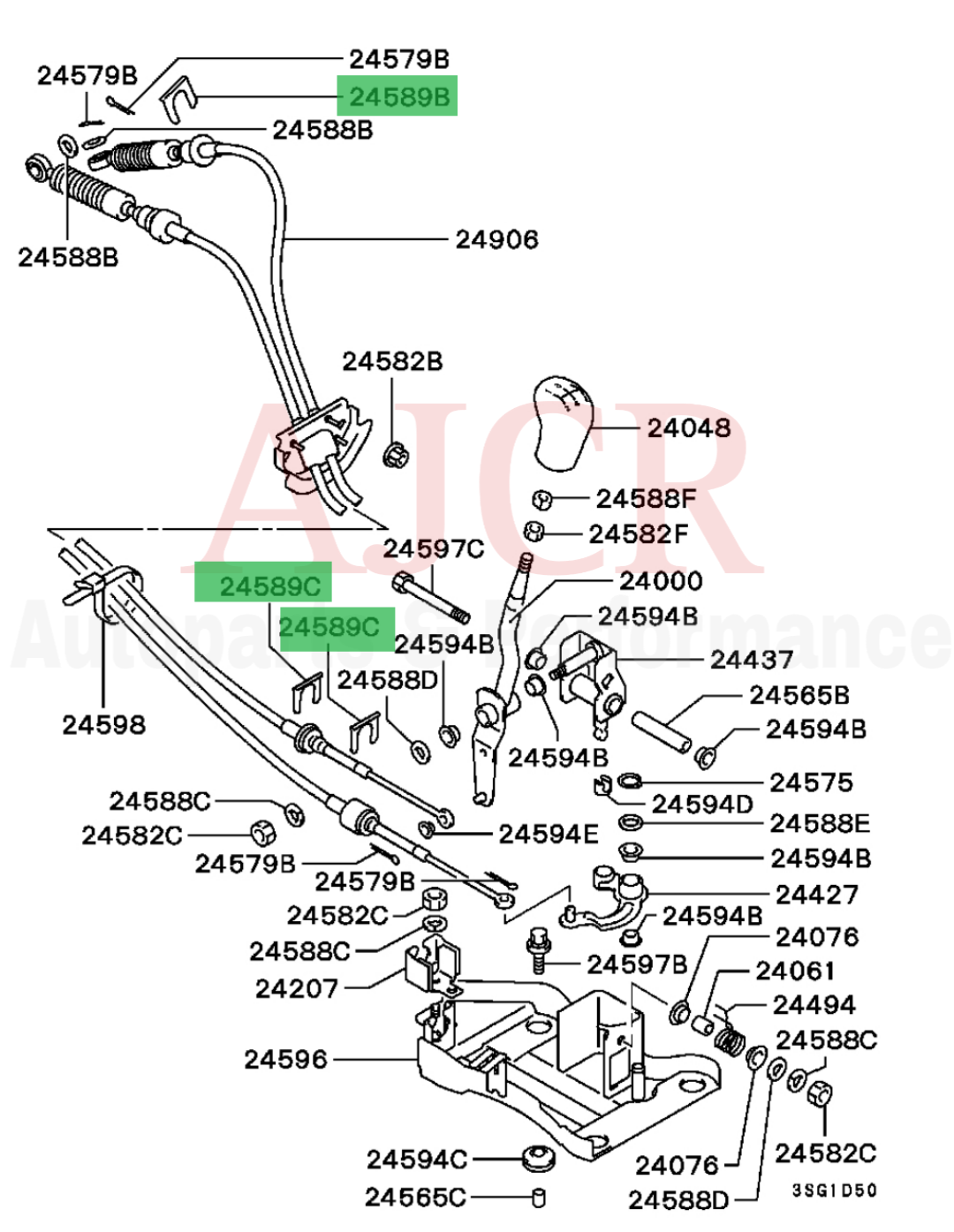 Mitsubishi Shifter Cable Clip 1G,2G DSM / Mirage